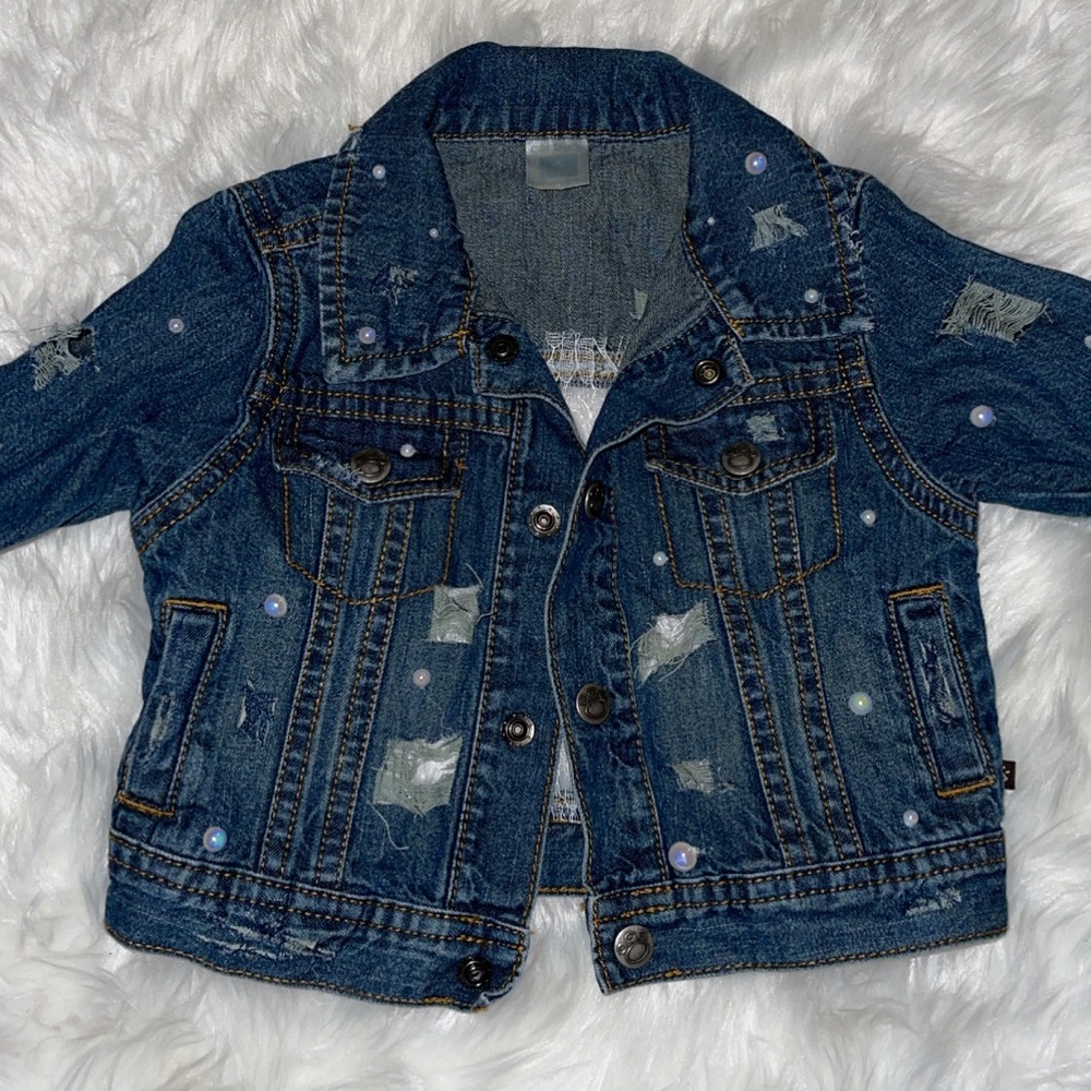 Baby distressed jean jacket